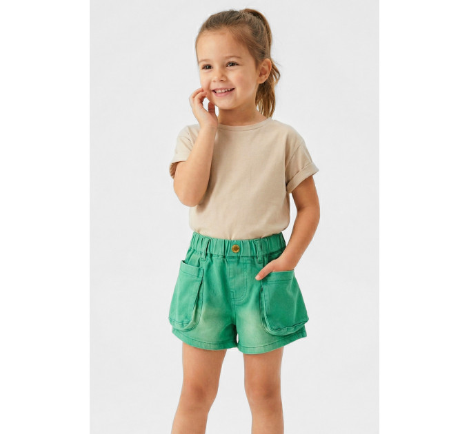 Шорти дитячі джинсові для дівчинки зеленого кольору KIDS 8902 110 Зелений (212489) Шорти дитячі джинсові для дівчинки зеленого кольору KIDS 8902 110 Зелений (212489)