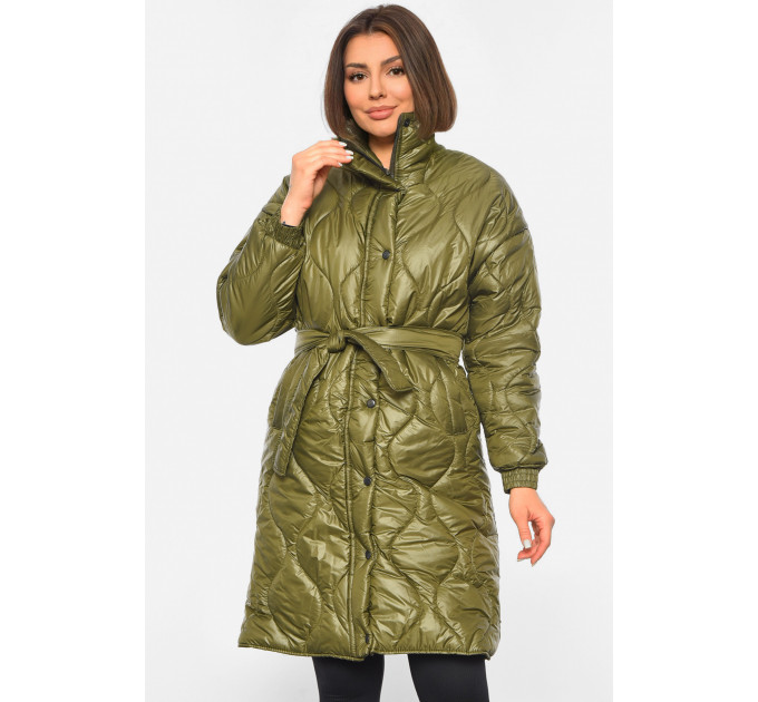 Куртка жіноча демісезонна кольору хакі Elegant 8857 1 Хакі (190843)