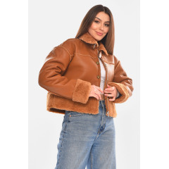 Дублянка жіноча однотонна коричневого кольору Fashion 6939 S Коричневий (210414)
