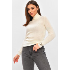 Гольф жіночий однотонний молочного кольору Fashion 4652 42-44 Молочний (206546)