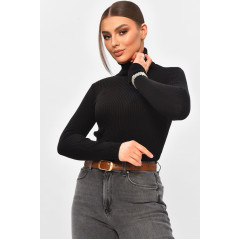 Гольф жіночий однотонний чорного кольору Fashion 4652 42-44 Чорний (206547) Гольф жіночий однотонний чорного кольору Fashion 4652 42-44 Чорний (206547)