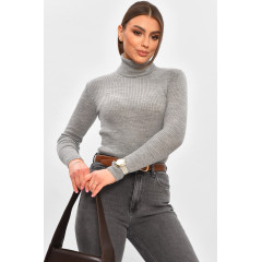Гольф жіночий однотонний сірого кольору Fashion 4652 42-44 Сірий (206555)
