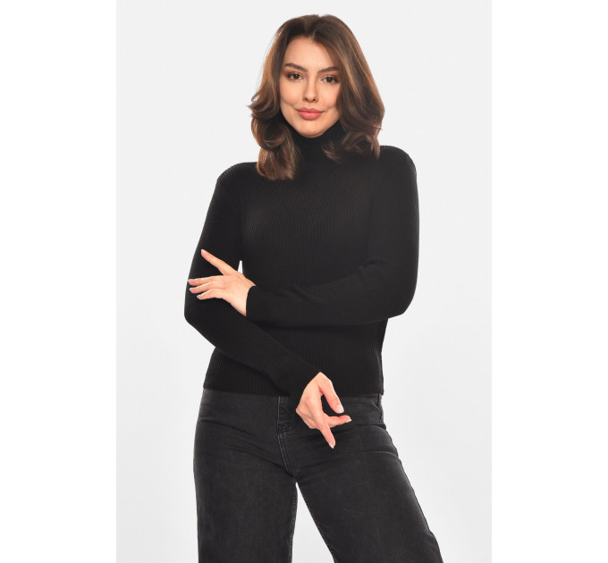 Гольф жіночий однотонний чорного кольору Fashion OneSize Чорний (212860)