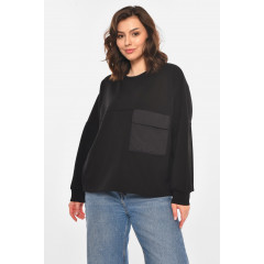 Кофта жіноча однотонна чорного кольору Fashion 2702 OneSize Чорний (212397)