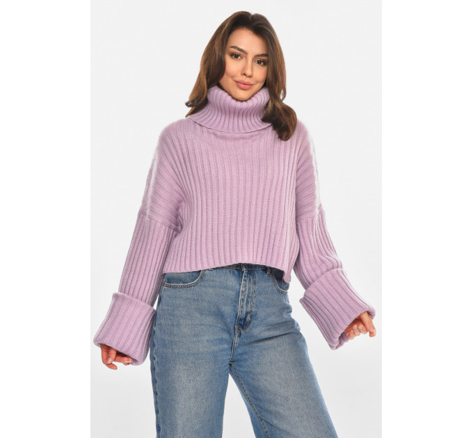 Светр жіночий бузкового кольору Fashion OneSize Бузковий (212912)