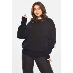 Светр жіночий в'язаний чорного кольору Fashion S/M Чорний (213667)