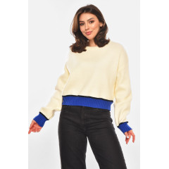 Светр жіночий в'язаний молочного кольору Fashion OneSize Молочний (213670)