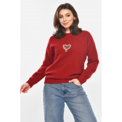 Кофта жіноча однотонна бордового кольору Fashion 1 Бордовий (213790)