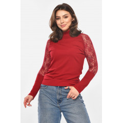 Кофта жіноча однотонна бордового кольору Fashion M Бордовий (213808)