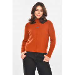 Кофта жіноча коричневого кольору з принтом Fashion M Коричневий (213811)