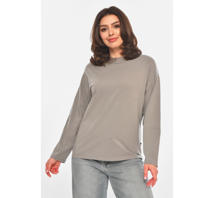 Кофта жіноча однотонна сірого кольору Fashion OneSize Сірий (214260)