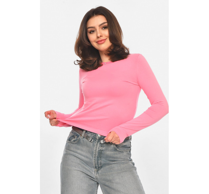 Кофта жіноча однотонна рожевого кольору Fashion OneSize Рожевий (214261)