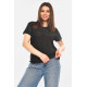 Футболка жіноча однотонна чорного кольору Fashion 2266 4XL Чорний (210348)