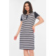 Туніка жіноча напівбатальна темно-синього кольору з принтом Fashion 164 (42 р) Темно синій (210960)