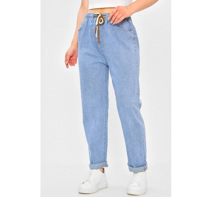 Джинси жіночі однотонні синього кольору Золото 785-1В 32 Синій (203659)
