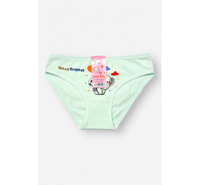 Трусики дитячі для дівчинки м'ятного кольору з принтом Goodbaby L71098 110 М'ятний (208941)