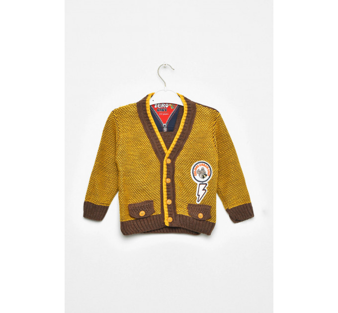 Кофта дитяча для хлопчика жовто-коричневого кольору KIDS 185 92 Коричневий жовтим (201516)