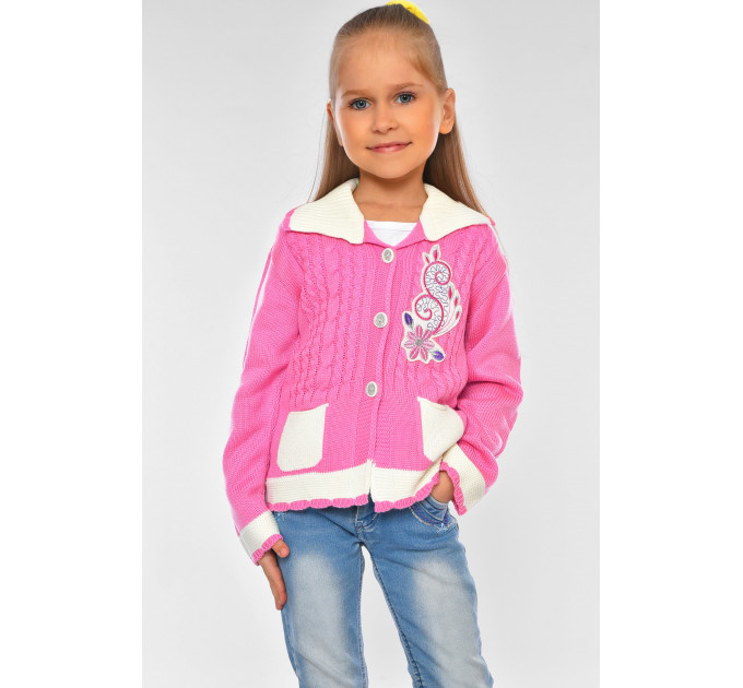 Кофта дитяча для дівчинки рожевого кольору KIDS 305 92 см: 92 - 98 см Рожевий (201560)