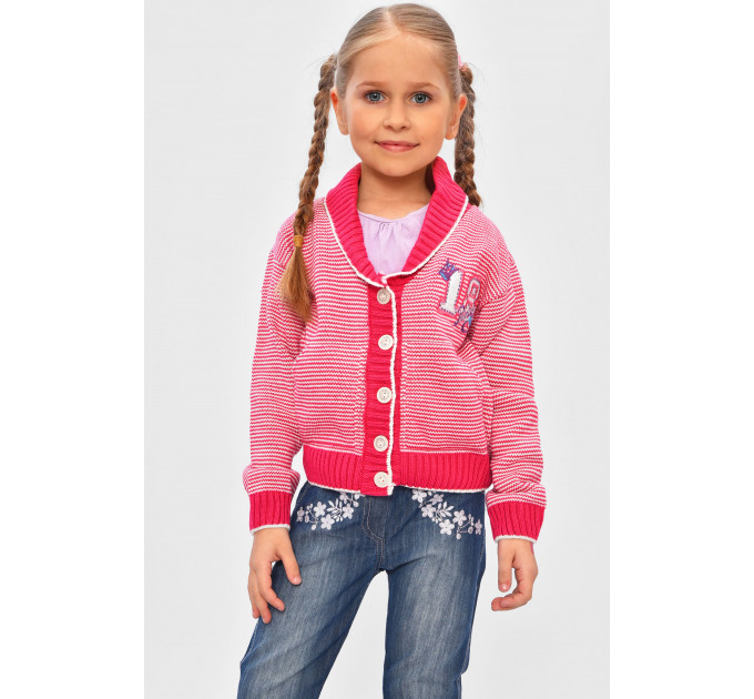 Кофта дитяча для дівчинки рожевого кольору KIDS 202 104 Рожевий (201596) Кофта дитяча для дівчинки рожевого кольору KIDS 202 104 Рожевий (201596)