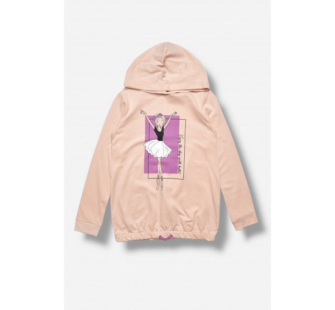 Кофта дитяча для дівчинки бежевого кольору з принтом Fashion 3125 110 Бежевий (207521)