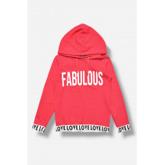 Кофта підліткова для дівчинки рожевого кольору з принтом Fashion 30904 158 Рожевий (207522)