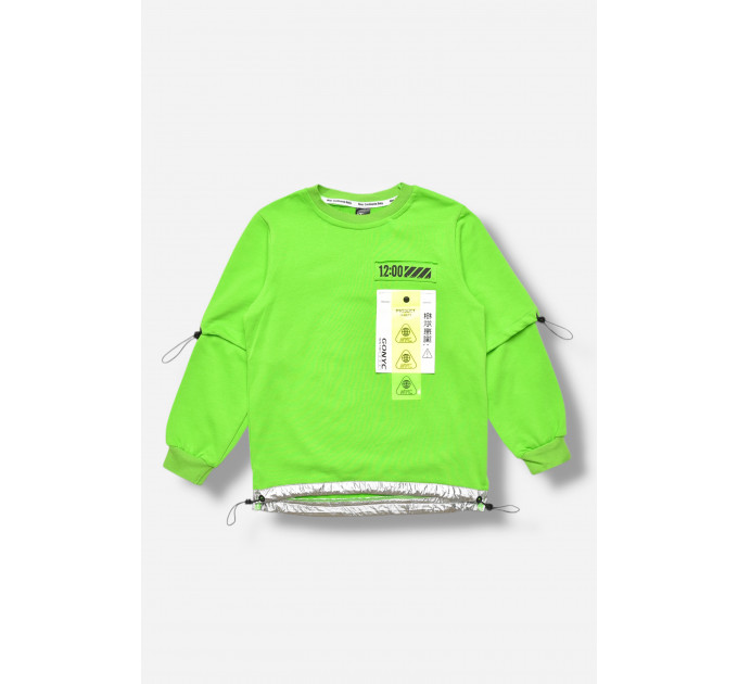 Кофта дитяча для хлопчика зеленого кольору з принтом KIDS 5822 92 Зелений (207523)