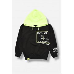 Кофта дитяча для хлопчика чорного кольору з принтом KIDS 2668 92 Чорний (207526)