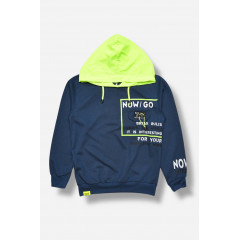 Кофта дитяча для хлопчика синього кольору з принтом KIDS 2668 92 Синій (207532)