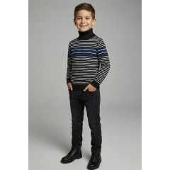 Гольф дитячий для хлопчика чорного кольору з принтом KIDS 31483а 116 (28 р) Чорно-білий (208067)
