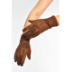 Рукавички жіночі замшеві на флісі сенсорні коричневого кольору GLOVES 2-31 7,5 Коричневий (208022)
