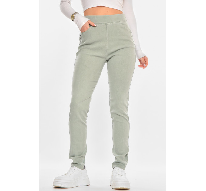 Лосини жіночі однотонні м'ятного кольору Fashion А4052-3 3XL М'ятний (211404)