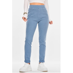 Лосини жіночі однотонні блакитного кольору Fashion А4052-3 3XL Блакитний (211425) Лосини жіночі однотонні блакитного кольору Fashion А4052-3 3XL Блакитний (211425)