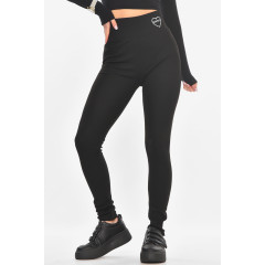 Лосини жіночі однотонні в рубчик чорного кольору Fashion А5061-5 L Чорний (211427)