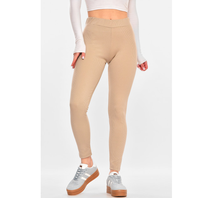 Лосини жіночі однотонні бежевого кольору Fashion 5512 S Бежевий (212427)