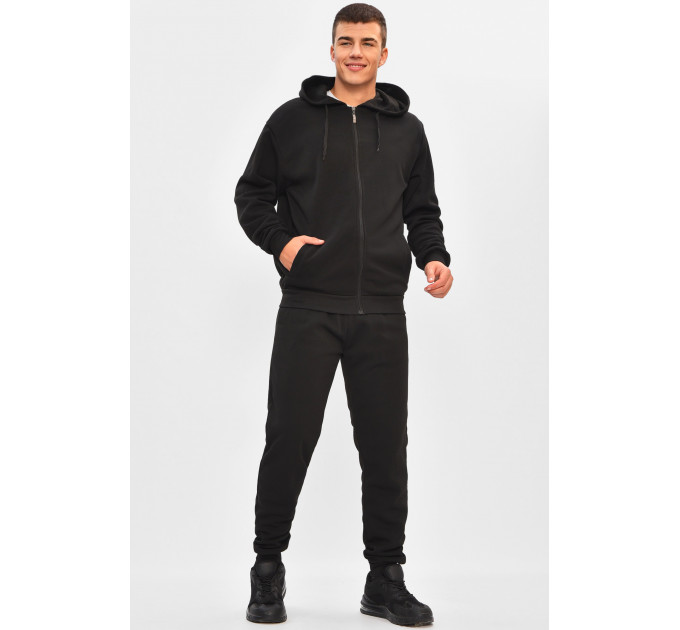 Спортивний костюм чоловічий на флісі чорного кольору Fashion R-9104H M Чорний (206954) Спортивний костюм чоловічий на флісі чорного кольору Fashion R-9104H M Чорний (206954)