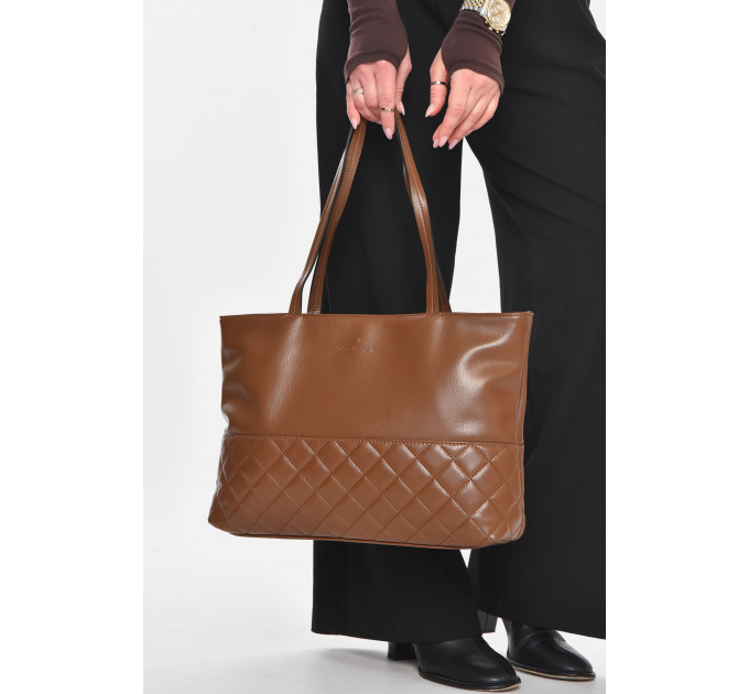 Сумка жіноча з екошкіри коричневого кольору Fashion МН-6340 Коричневий (210602)