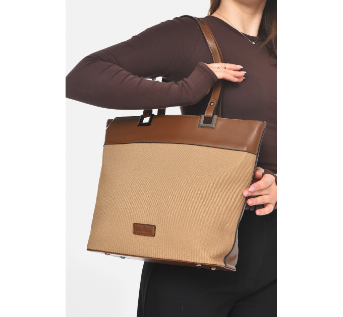 Сумка жіноча з екошкіри коричневого кольору Fashion МН-39997 Коричневий (210621)