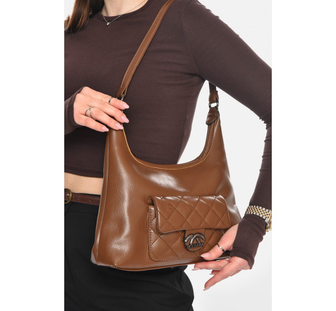 Сумка жіноча з екошкіри коричневого кольору Fashion МН-39960 Коричневий (210646)