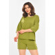 Костюм жіночий однотонний оливкового кольору Fashion 029 42 Оливковий (214607)