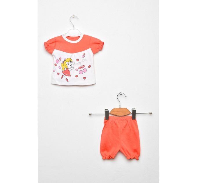 Костюм дитячий для дівчинки коралового кольору KIDS асорті 86 см: 86 - 92 см Кораловий (203056)