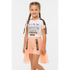 Костюм дитячий для дівчинки білого кольору з принтом KIDS 6509 110 Білий (212537)