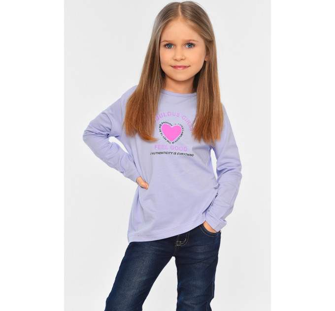 Лонгслів дитячий для дівчинки лавандового кольору KIDS 7702-2 146 (34 р) Лавандовий (196528)