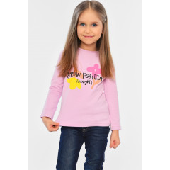 Лонгслів дитячий для дівчинки рожевого кольору KIDS 7702-3 146 (34 р) Рожевий (196530)