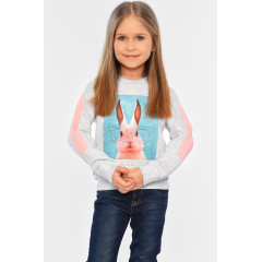 Світшот дитячий для дівчинки світло-сірого кольору KIDS 9202 140 (32 р) Кораловий (196532)