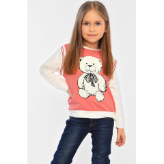 Світшот дитячий для дівчинки пудрового кольору KIDS 9406 146 (34 р) Пудровий (196535)