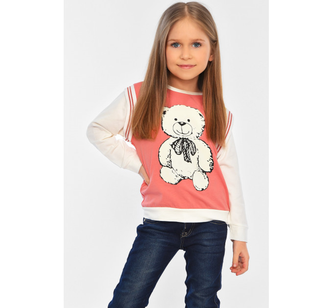Світшот дитячий для дівчинки пудрового кольору KIDS 9406 146 (34 р) Пудровий (196535)