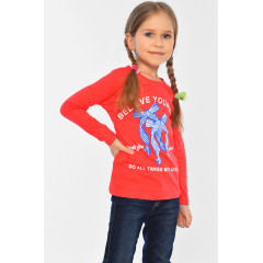 Лонгслів дитячий для дівчинки коралового кольору KIDS м0 140 (32 р) Кораловий (196545) Лонгслів дитячий для дівчинки коралового кольору KIDS м0 140 (32 р) Кораловий (196545)