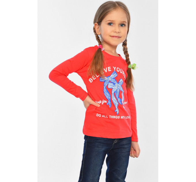 Лонгслів дитячий для дівчинки коралового кольору KIDS м0 140 (32 р) Кораловий (196545) Лонгслів дитячий для дівчинки коралового кольору KIDS м0 140 (32 р) Кораловий (196545)