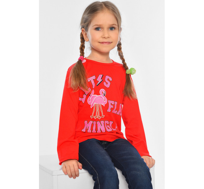 Лонгслів дитячий для дівчинки червоного кольору KIDS м2005 146 (34 р) Червоний (196558) Лонгслів дитячий для дівчинки червоного кольору KIDS м2005 146 (34 р) Червоний (196558)
