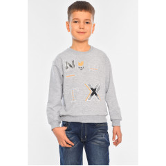 Світшот дитячий для хлопчика сірого кольору KIDS м06 146 (34 р) Сірий (196574)